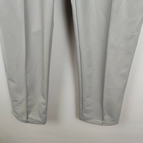 Monfrere Faux Leather Pants Mens Medium Gray‎ Pull On Joggers Preppy NWOT - Picture 3 of 7
